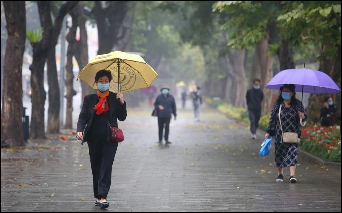 Thời tiết hôm nay (1-4): Không khí lạnh yếu gây mưa, Bắc Bộ trời chuyển mát